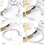 60mm Metal Cremation Jewelry Bangle Cuff Bracelets for Ashes