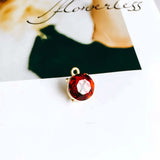 60pcs Round Crystal Rhinestone Charms Necklace Earring Pendants
