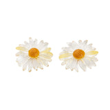 60pcs 25mm Daisy Flower Resin Cabochons Ornament Sticker Earring Material