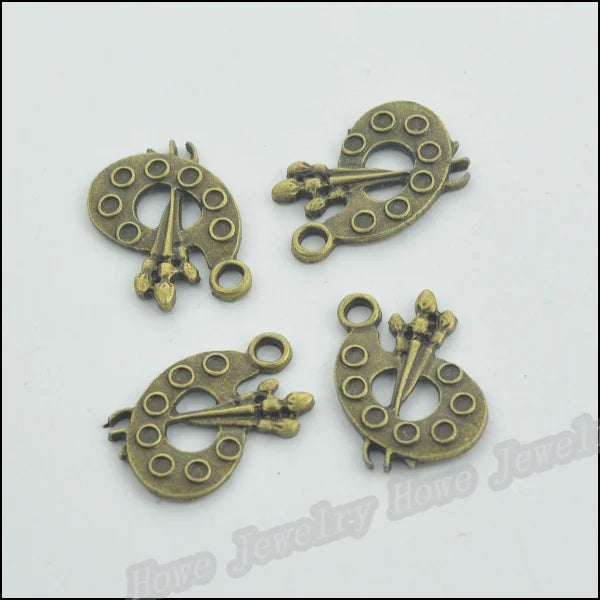 60pcs Vintage Charms Brush Pen Pendant Antique bronze Jewelry Making