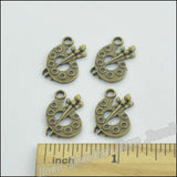 60pcs Vintage Charms Brush Pen Pendant Antique bronze Jewelry Making