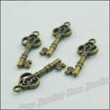 65 pcs Vintage Charms Key Pendant Antique bronze DIY Metal Jewelry Making