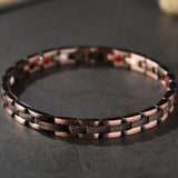 Retro Red Copper Magnetic Therapy Bracelet for Men Women 6MM Wide