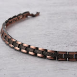 Retro Red Copper Magnetic Therapy Bracelet for Men Women 6MM Wide