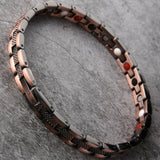 Retro Red Copper Magnetic Therapy Bracelet for Men Women 6MM Wide