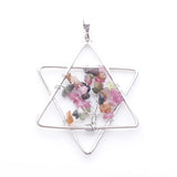 6Pc Tourmaline Stone Tree Of Life Pendants TN3806