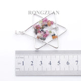 6Pc Tourmaline Stone Tree Of Life Pendants TN3806