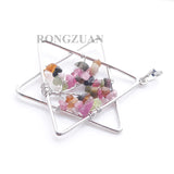 6Pc Tourmaline Stone Tree Of Life Pendants TN3806