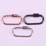 6Pcs Oval Screw Clasp 14*26mm Interlocking Clasp For Jewelry Making