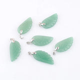 6Pcs Aventurine Angel Wings Pendants for Women Jewelry Making