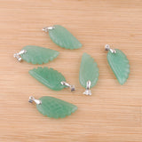6Pcs Aventurine Angel Wings Pendants for Women Jewelry Making