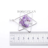 6Pcs Amethyst Tree of Life Pendants Chakra Reiki Star Jewelry