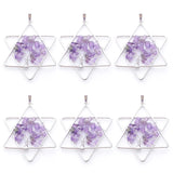 6Pcs Amethyst Tree of Life Pendants Chakra Reiki Star Jewelry