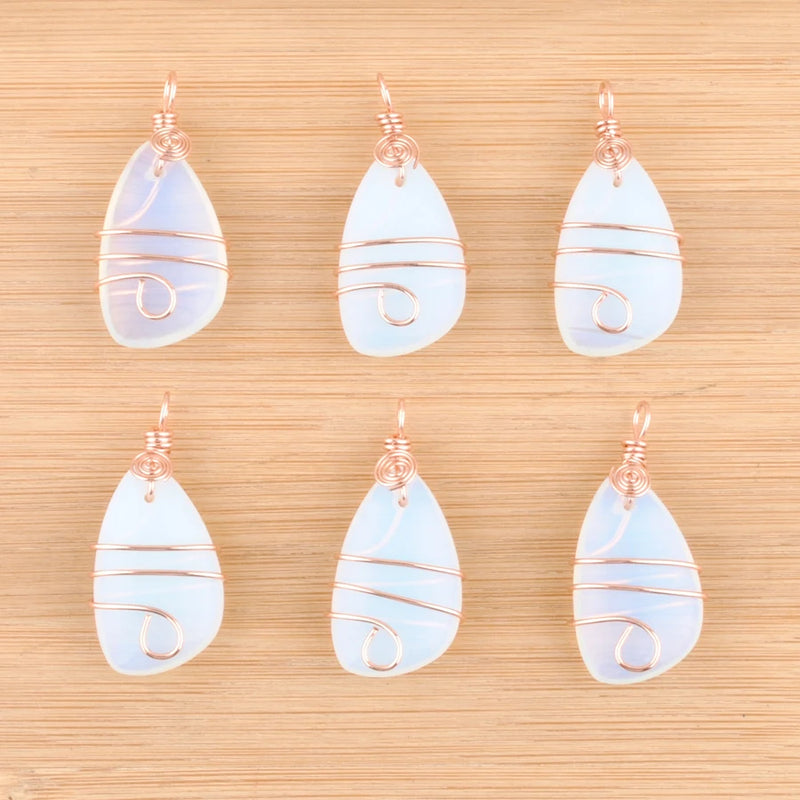 Opal Stone Pendant Jewelry Gift Wrap Irregular Bead TN4174