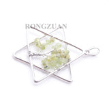 6Pcs Tree of Life Pendants Natural Gem Chips Olivine Chakra Reiki Star Merkaba
