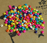 500pcs Multicolor Wooden Wheel Spacer Beads Children DIY Accessory