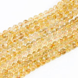 6mm 8mm 10mm Yellow Crystal Stone Beads for Jewelry Making