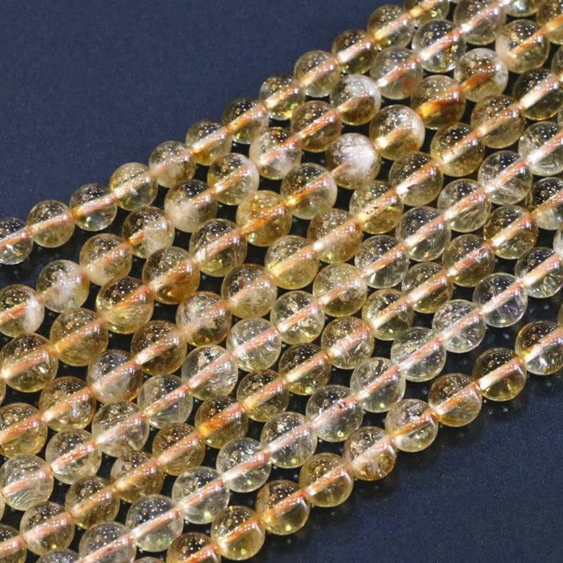 6mm 8mm 10mm Yellow Crystal Stone Beads for Jewelry Making