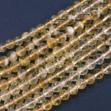 6mm 8mm 10mm Yellow Crystal Stone Beads for Jewelry Making