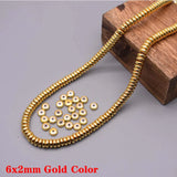 6mm Hematite Flat Round Spacer Beads for Jewelry Making DIY Bracelet