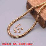 6mm Hematite Flat Round Spacer Beads for Jewelry Making DIY Bracelet