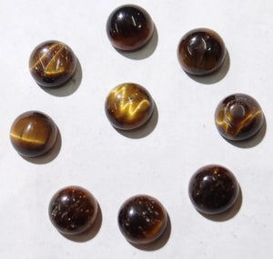 100pcs Natural Tiger Eye Stone Cabochons Beads for DIY Jewelry Making