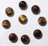 100pcs Natural Tiger Eye Stone Cabochons Beads for DIY Jewelry Making