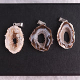 6pcs Natural Agates Necklace Pendant Irregular Shape Stone Pendant