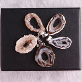 6pcs Natural Agates Necklace Pendant Irregular Shape Stone Pendant