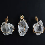 6pcs Natural Crystal Irregular Pendants for Jewelry Making