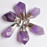 6pcs Natural Amethyst Irregular Pendants for Jewelry Making