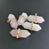 6pcs Clear Crystal Quartz Point Pendulum Necklace
