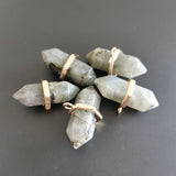 6pcs Clear Crystal Quartz Point Pendulum Necklace