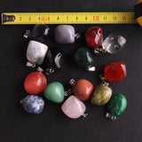 6pcs Natural Stone Agates Turquoises Rose Pendant Charms Pendants