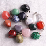 6pcs Natural Stone Agates Turquoises Rose Pendant Charms Pendants