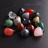 6pcs Natural Stone Agates Turquoises Rose Pendant Charms Pendants