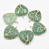 6pcs Wire Wrap tree of life heart shape natural stone roses quartz pendants