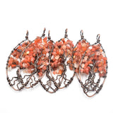 6pcs Amethyst Horse Eye Life Tree Copper Pendant
