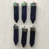 6pcs Sand Stone Arrow Pendants for Jewelry Making