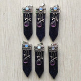 6pcs Sand Stone Arrow Pendants for Jewelry Making