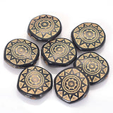 6x18mm Acrylic Star Pattern Antique Beads for Jewelry Making