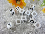 500pcs 6x6mm Alphabet Letter Acrylic Cube Beads for Bracelet Making