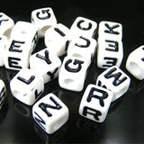 500pcs 6x6mm Alphabet Letter Acrylic Cube Beads for Bracelet Making