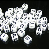 500pcs 6x6mm Alphabet Letter Acrylic Cube Beads for Bracelet Making