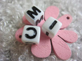 500pcs 6x6mm Alphabet Letter Acrylic Cube Beads for Bracelet Making