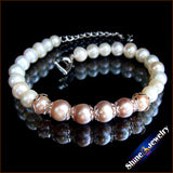 7-8mm Freshwater Pearl Knitting Bracelet Jewelry