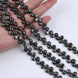 7-8mm Top Hole Natural Button Freshwater Pearl Strands