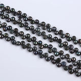 7-8mm Top Hole Natural Button Freshwater Pearl Strands