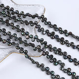 7-8mm Top Hole Natural Button Freshwater Pearl Strands