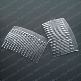 70*45mm Transparent Plastic Hair Combs DIY Jewelry Findings Accessories